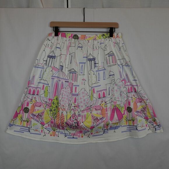 G Essentials Skirt Womens Size 10 City/Fashion Print Preppy Coquette Feminine - Picture 11 of 12